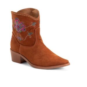 Farm Rio CARAMEL BOHO WESTERN BOOT -RUST